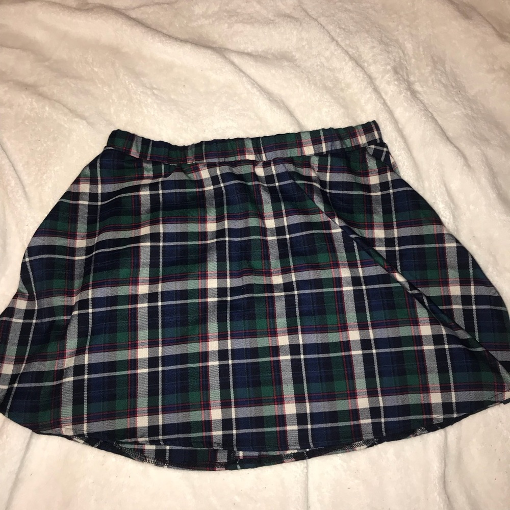 Plaid green skirt from PACSUN